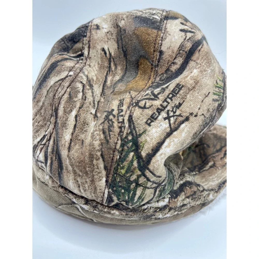 Carhartt Infant Toddler Realtree Xtra Camo Sherpa Lined Trapper Hat Brown Kids